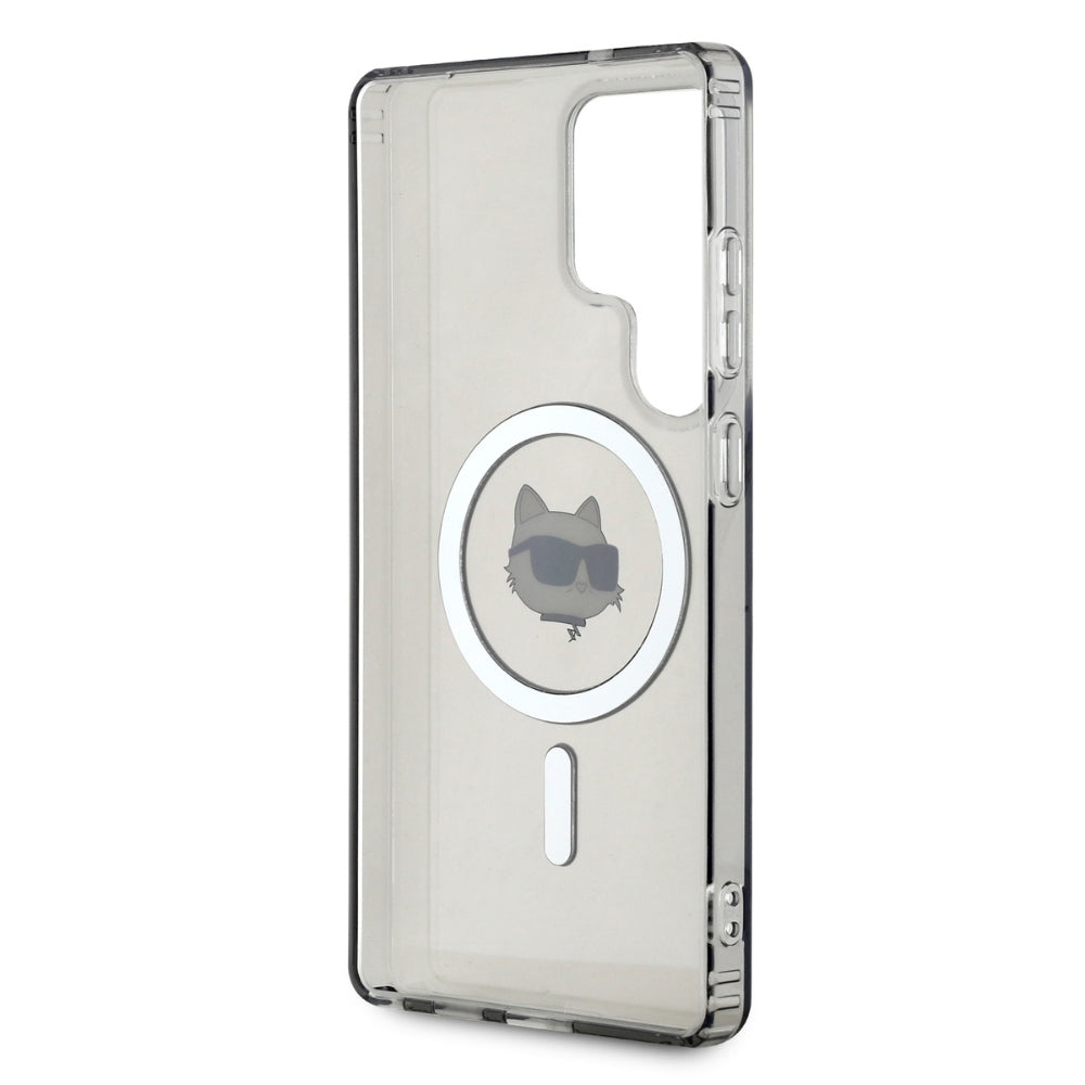 MagSafe Hülle für Samsung Galaxy S25 Ultra S938, Karl Lagerfeld, IML Choupette's Head, Schwarz