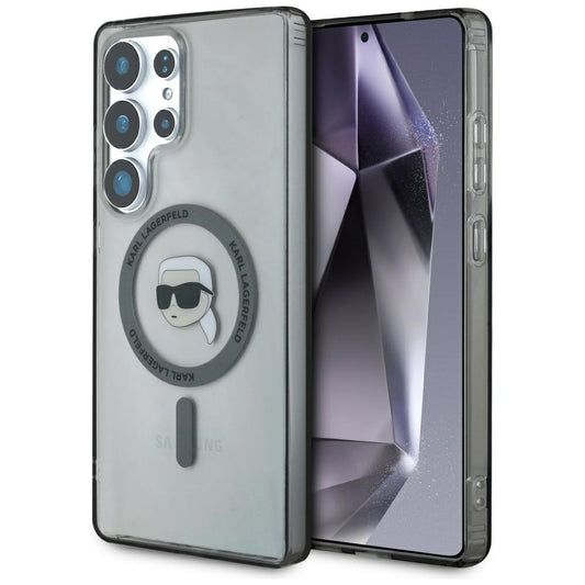 MagSafe Hülle für Samsung Galaxy S25 Ultra S938, Karl Lagerfeld, IML Karl's Head, Schwarz