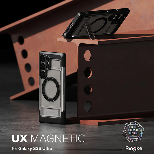 Custodia MagSafe per Samsung Galaxy S25 Ultra S938, Ringke, UX, Trasparente