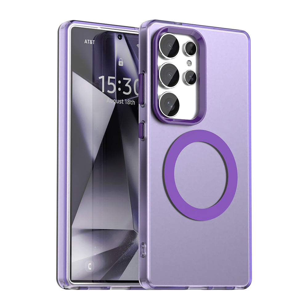 Coque MagSafe pour Samsung Galaxy S25 Ultra S938, Techsuit, CandyCase, Violet
