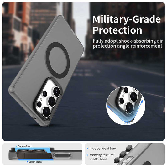 Custodia MagSafe per Samsung Galaxy S25 Ultra S938, Techsuit, CandyCase, Nera