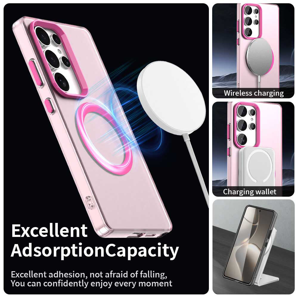 Custodia MagSafe per Samsung Galaxy S25 Ultra S938, Techsuit, CandyCase, Rosa