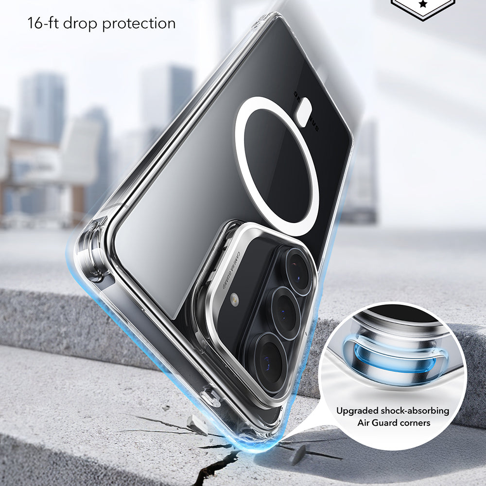 Coque MagSafe pour Samsung Galaxy S26 S942, ESR, Classic Hybrid Kickstand, Transparente