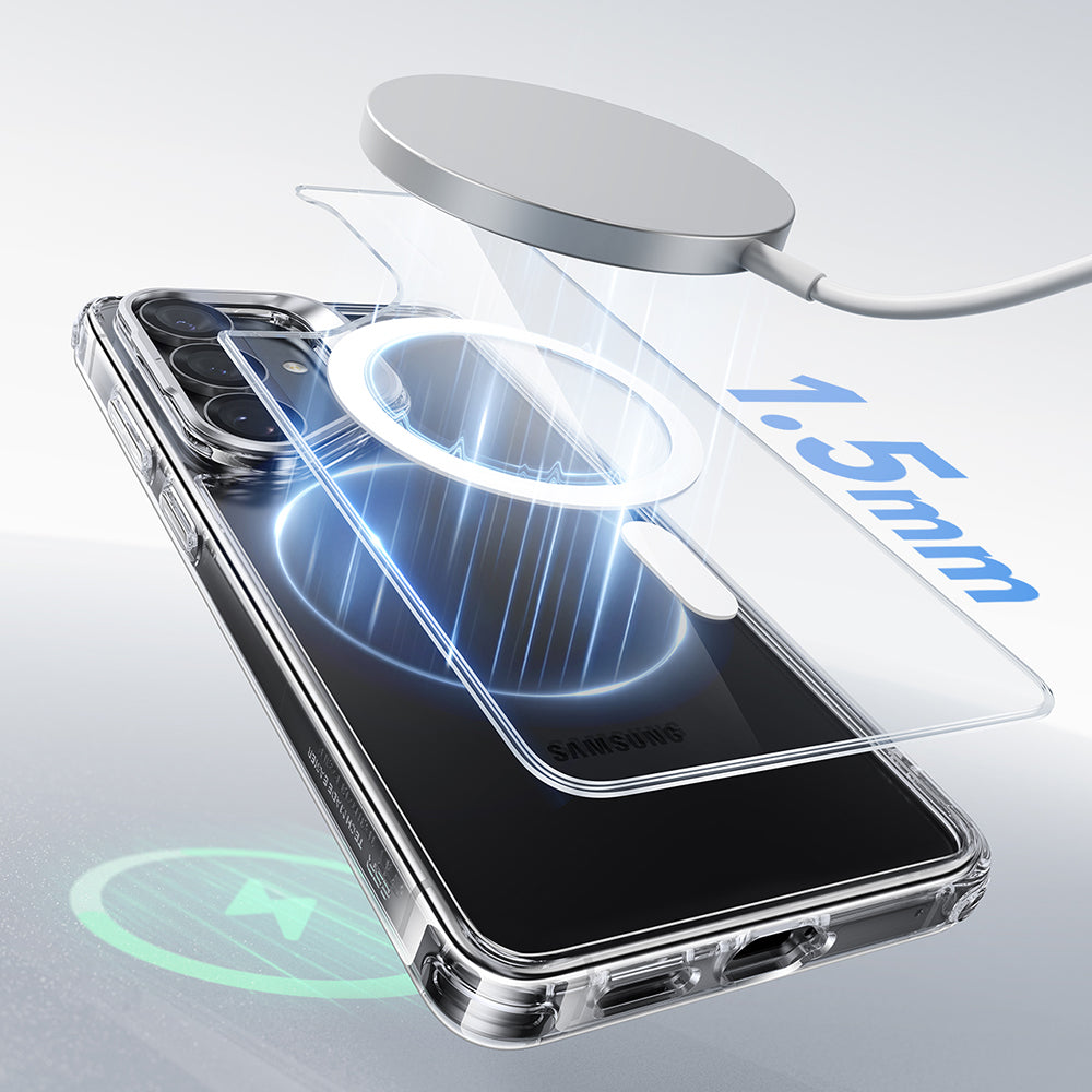 Coque MagSafe pour Samsung Galaxy S26 S942, ESR, Classic Hybrid Kickstand, Transparente