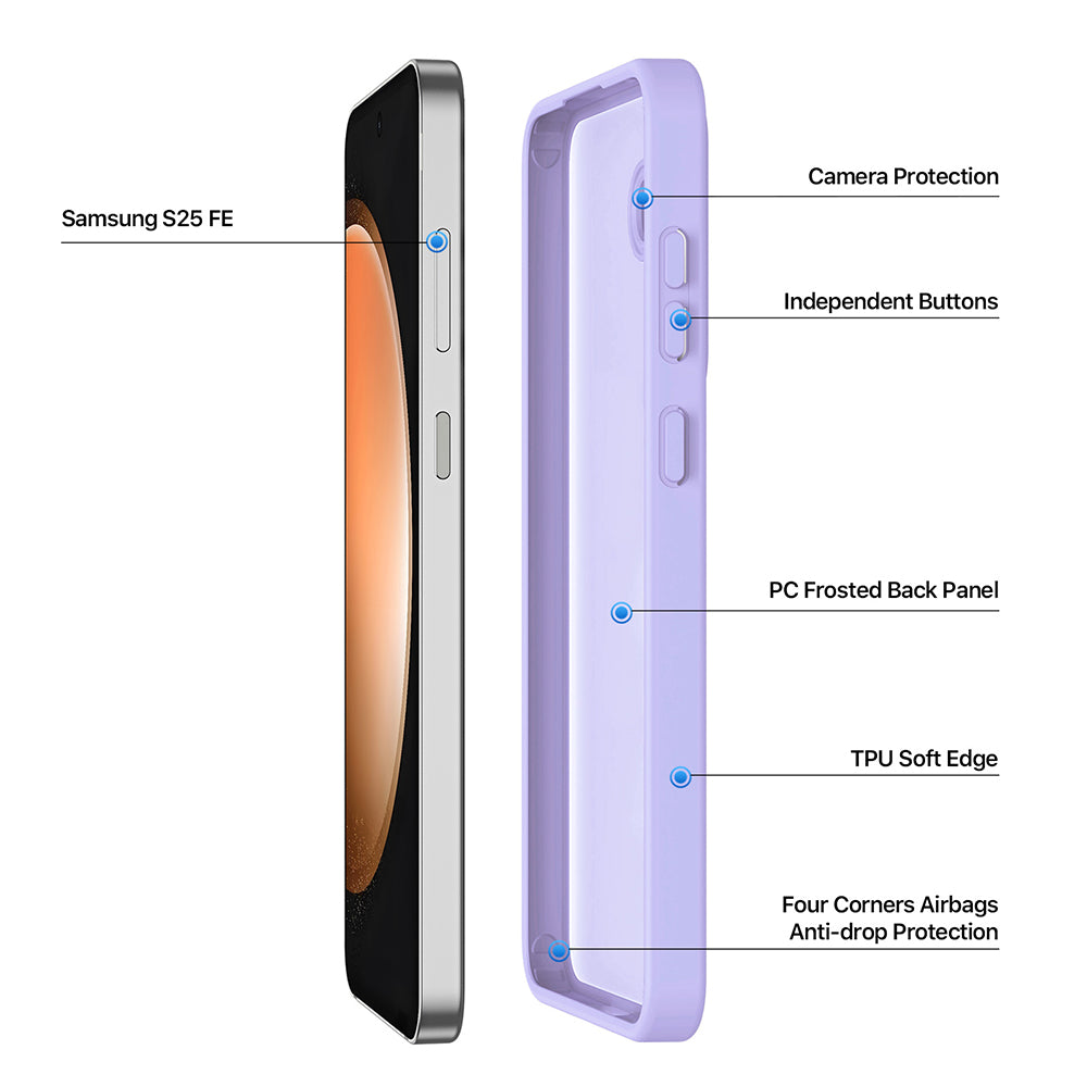 Custodia MagSafe per Samsung Galaxy S26 FE S741 / S25 FE, DUX DUCIS, Yind, Viola Chiaro
