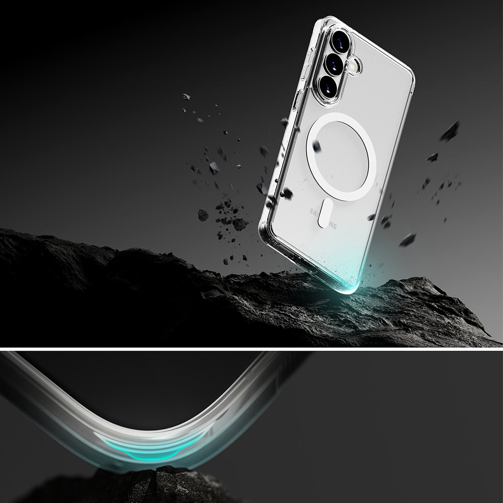 Custodia MagSafe per Samsung Galaxy S26 Plus S947, Ringke, Fusion, Trasparente
