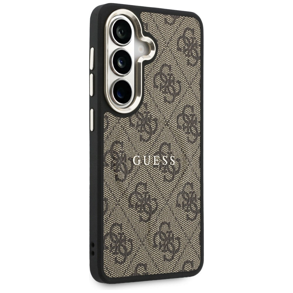 Custodia MagSafe per Samsung Galaxy S26 Plus S947, Guess, 4G Embossed Ring, Marrone