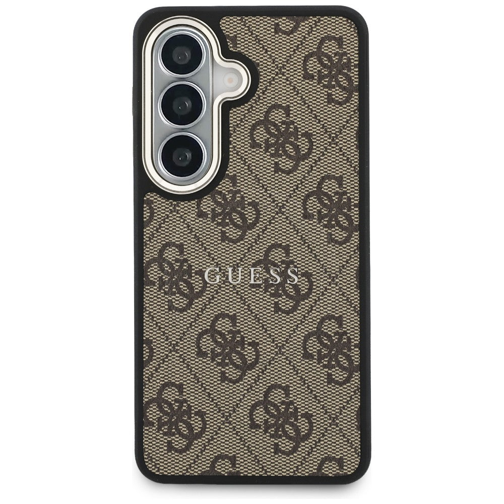 Custodia MagSafe per Samsung Galaxy S26 Plus S947, Guess, 4G Embossed Ring, Marrone