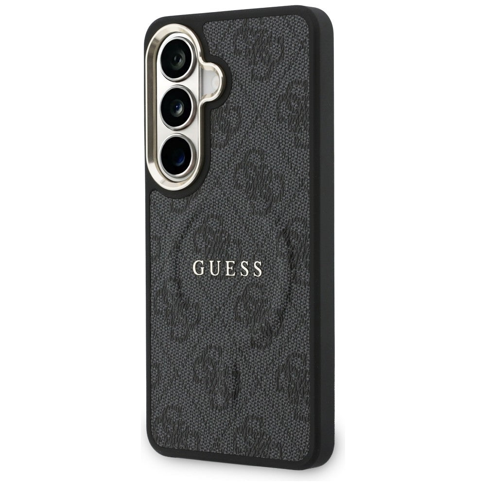Custodia MagSafe per Samsung Galaxy S26 Plus S947, Guess, 4G Anello Inciso, Nera