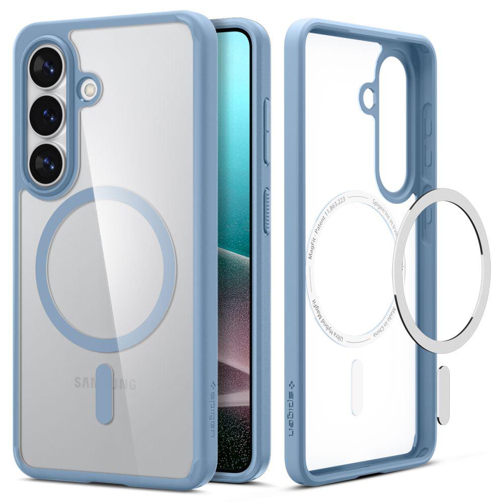 Custodia MagSafe per Samsung Galaxy S26 Plus S947, Spigen, Ultra Hybrid, Blu ACS11213