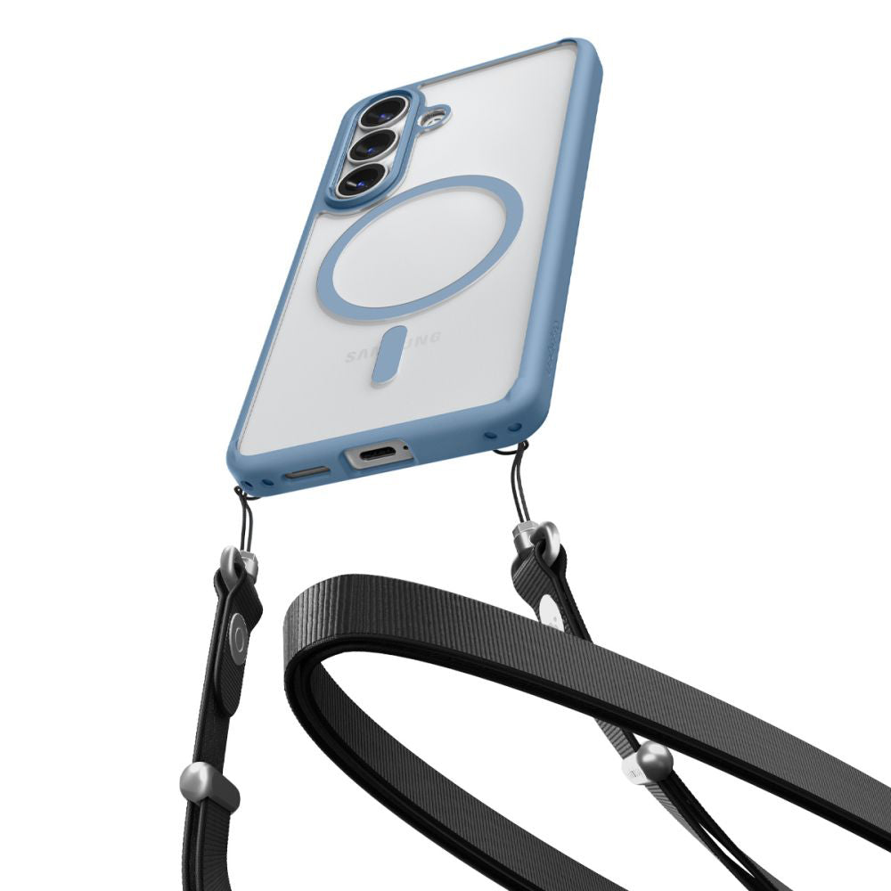 Custodia MagSafe per Samsung Galaxy S26 Plus S947, Spigen, Ultra Hybrid, Blu ACS11213