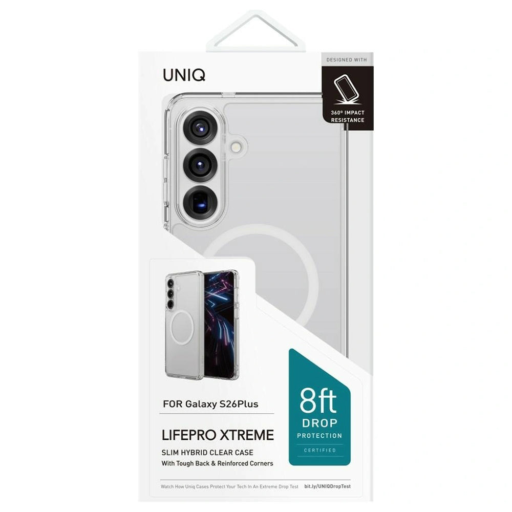 Custodia MagSafe per Samsung Galaxy S26 Plus S947, UNIQ, LifePro Xtreme MagClick, Trasparente