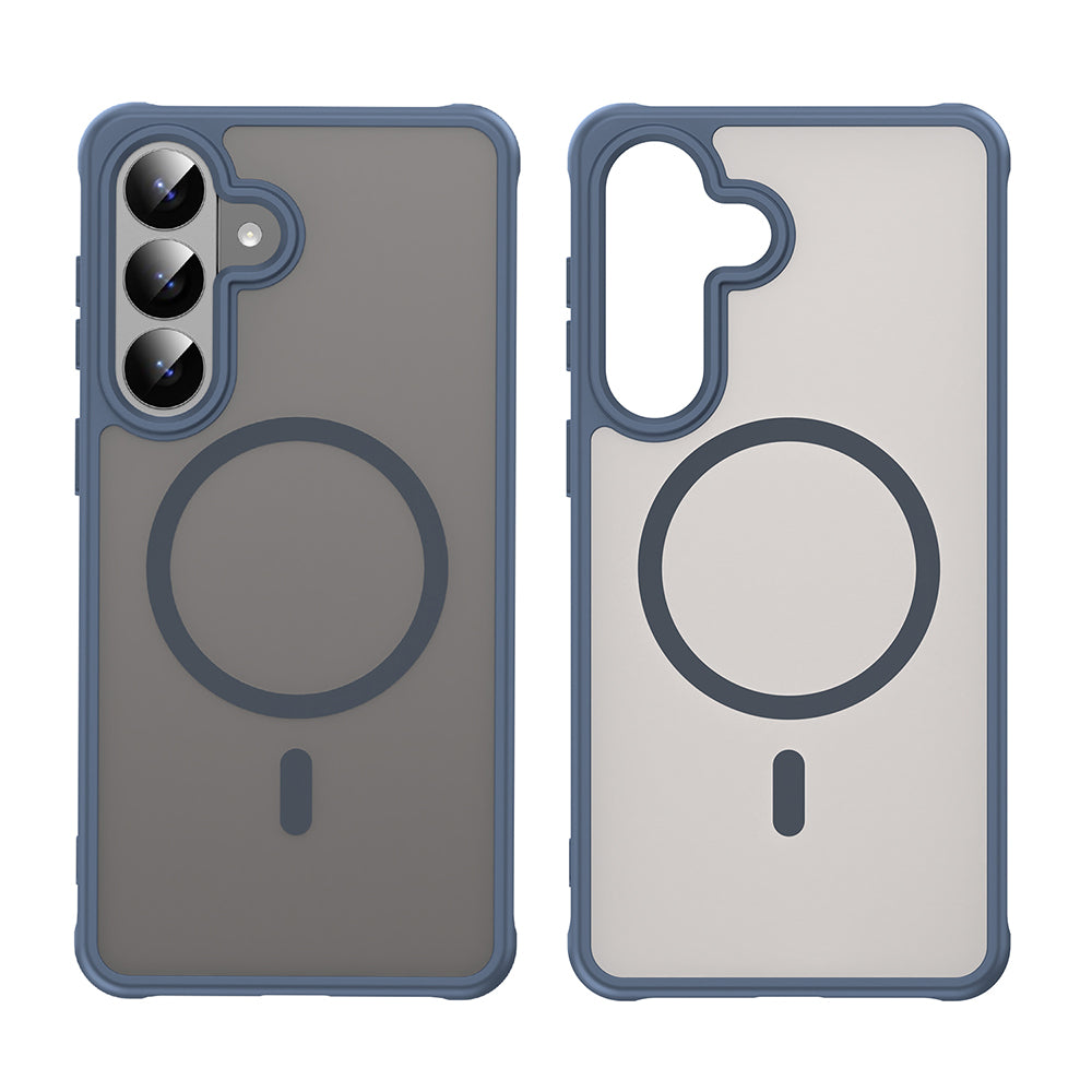 Custodia MagSafe per Samsung Galaxy S26 Plus S947, Techsuit, HaloFrost II, Blu Navy