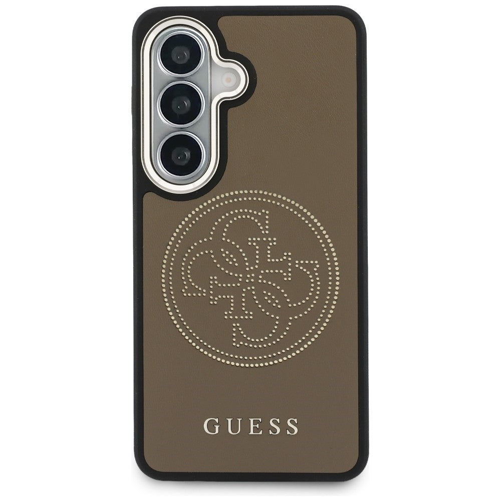 MagSafe Hülle für Samsung Galaxy S26 S942, Guess, Perforated Logo, Braun