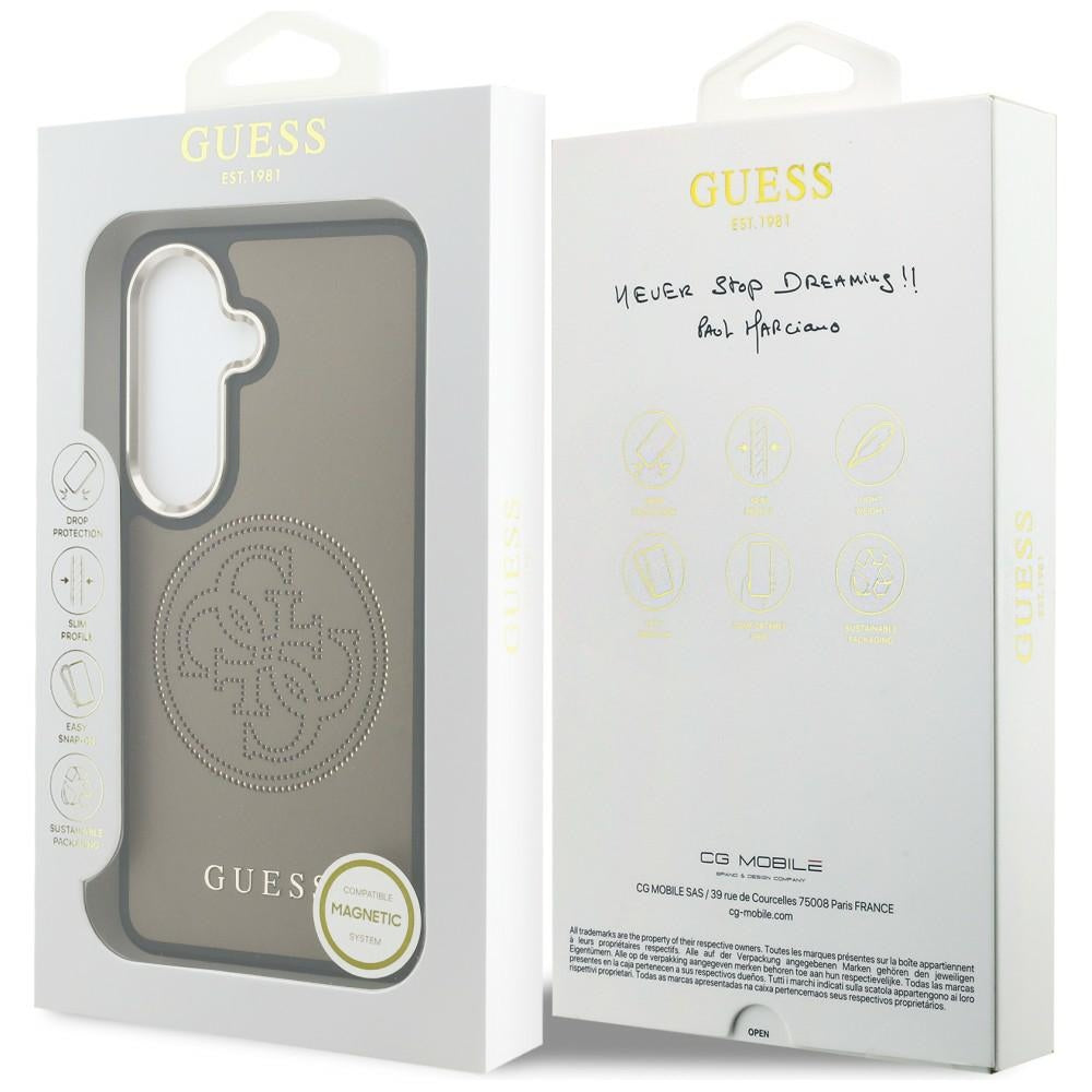 MagSafe Hülle für Samsung Galaxy S26 S942, Guess, Perforated Logo, Braun