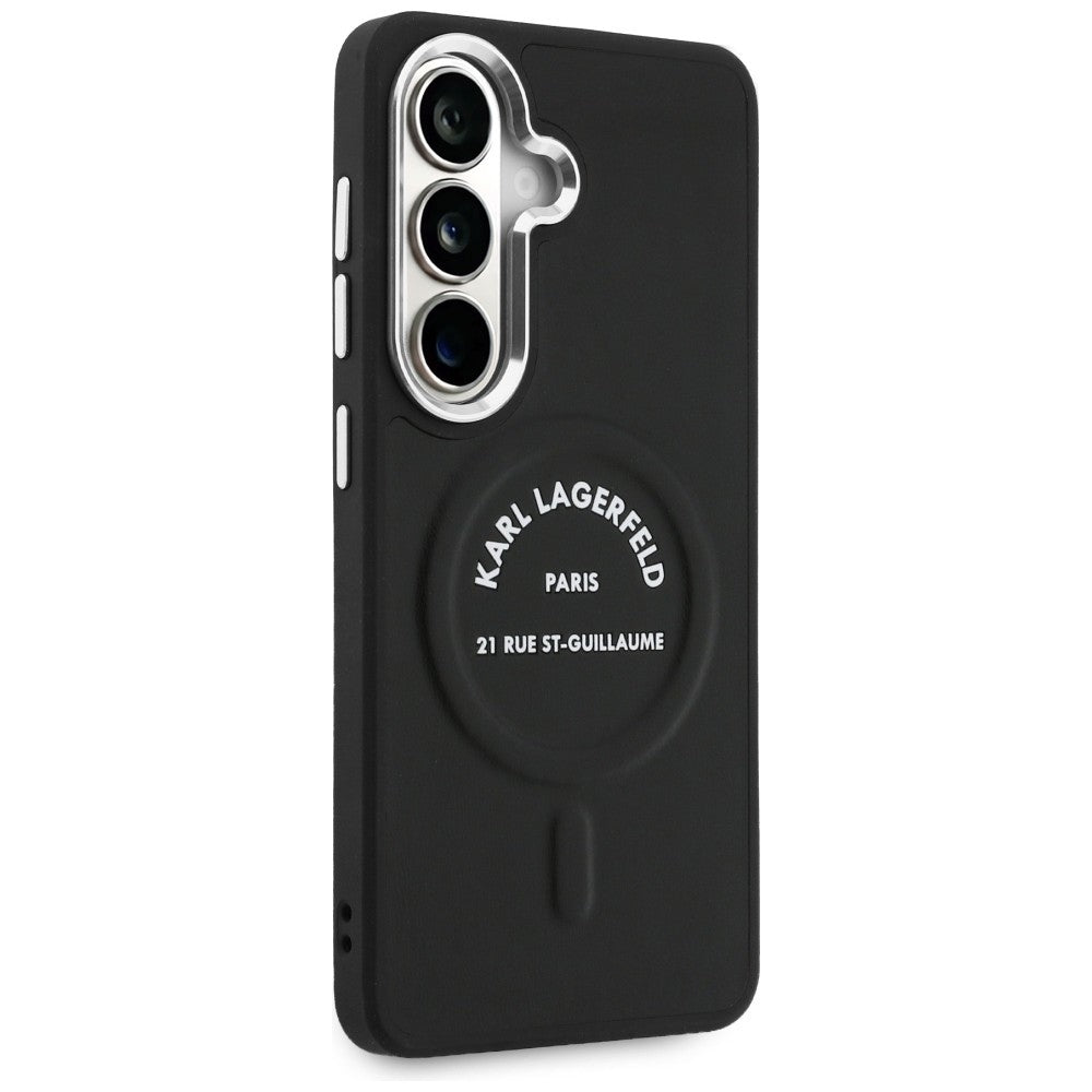 MagSafe Hülle für Samsung Galaxy S26 S942, Karl Lagerfeld, Karl RSG Logo, Schwarz