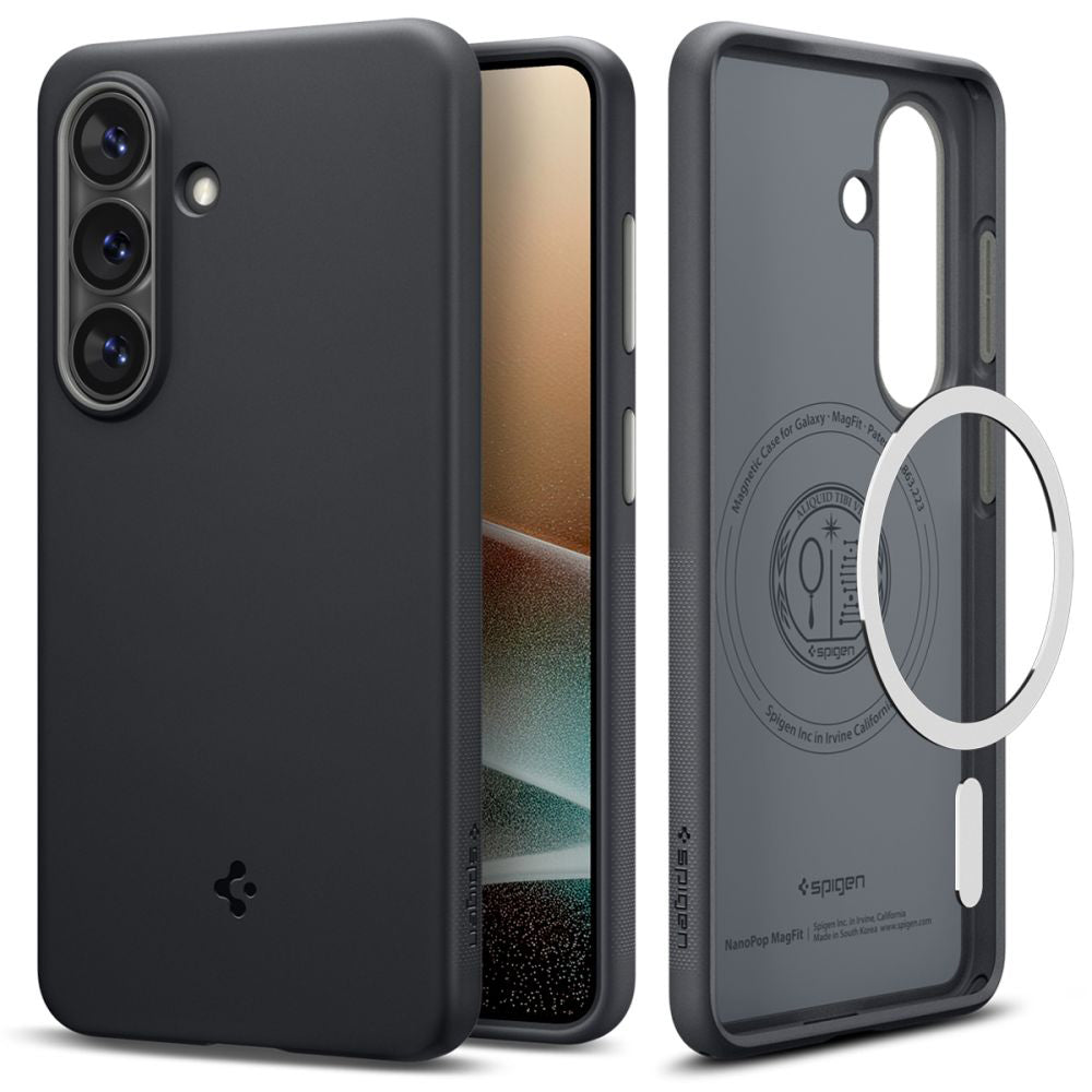 Custodia MagSafe per Samsung Galaxy S26 S942, Spigen, Caseology Nano Pop, Nera ACS11066