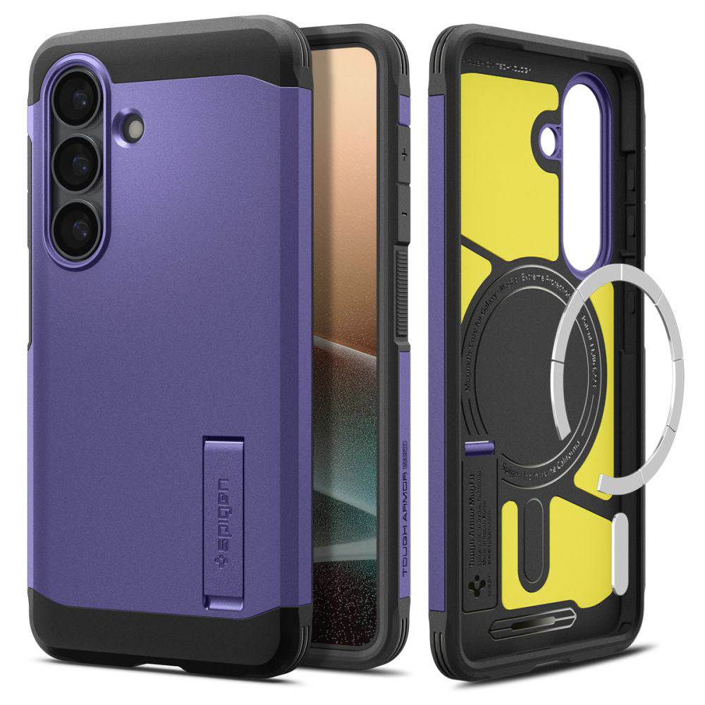 Custodia MagSafe per Samsung Galaxy S26 S942, Spigen, Tough Armor, Viola ACS11221