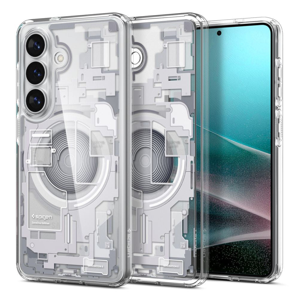 MagSafe Case for Samsung Galaxy S26 S942, Spigen, Ultra Hybrid Zero One, White ACS10737