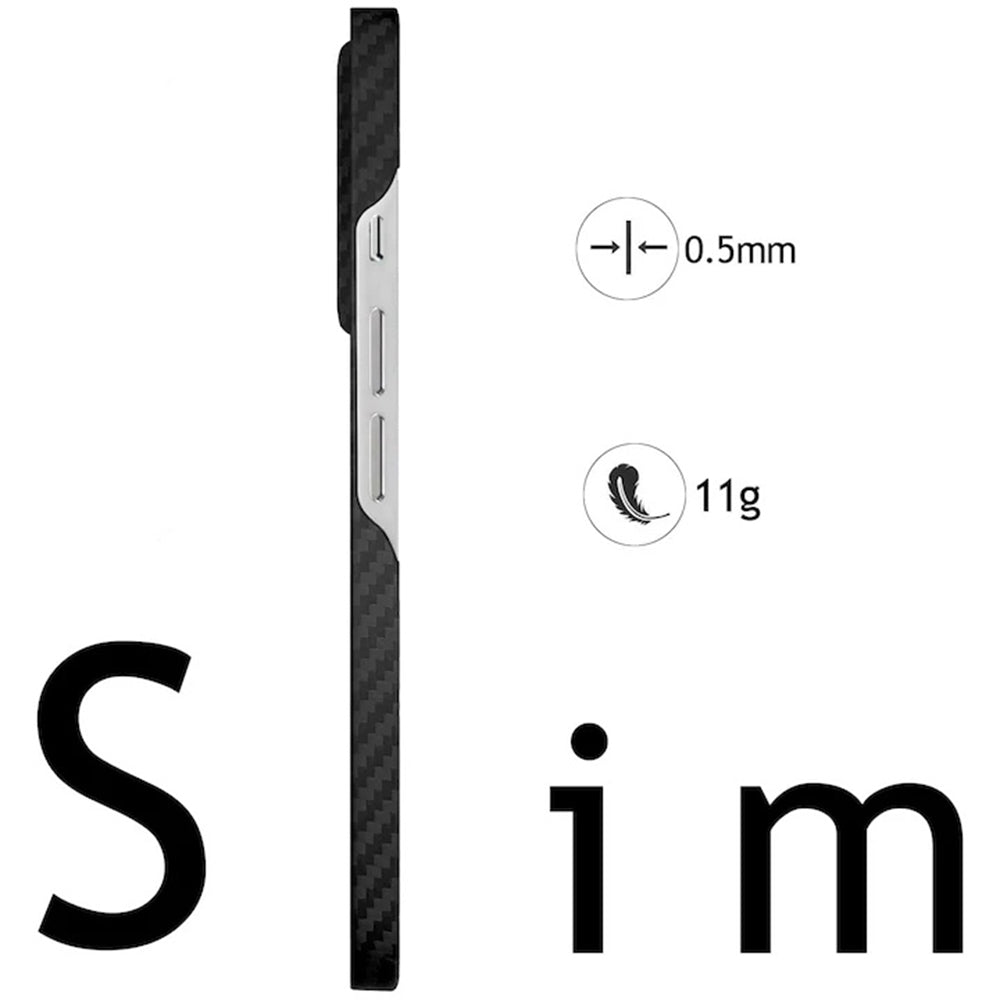 Custodia MagSafe per Samsung Galaxy S26 S942, Techsuit, Fibra di Aramide, Nera