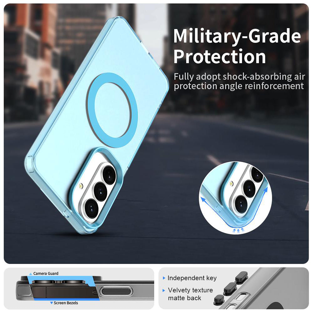 Custodia MagSafe per Samsung Galaxy S26 S942, Techsuit, CandyCase, Blu