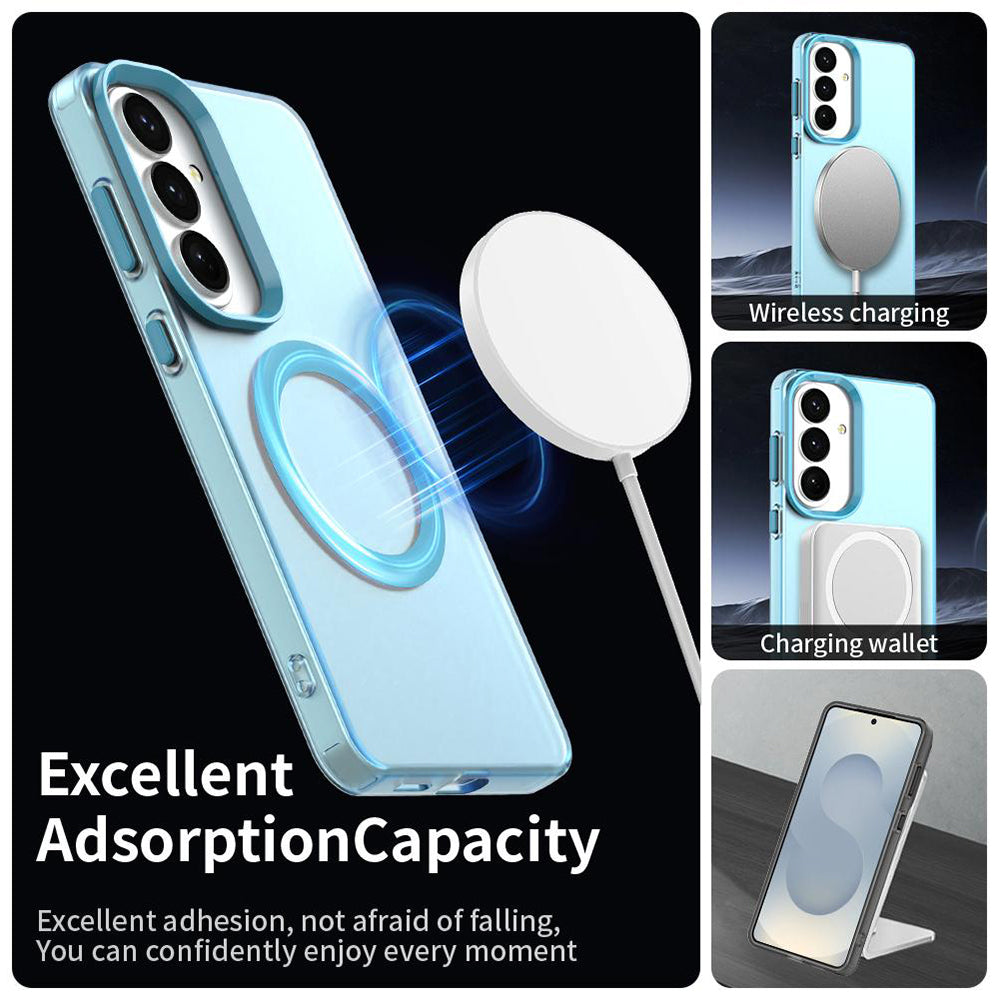 Custodia MagSafe per Samsung Galaxy S26 S942, Techsuit, CandyCase, Blu