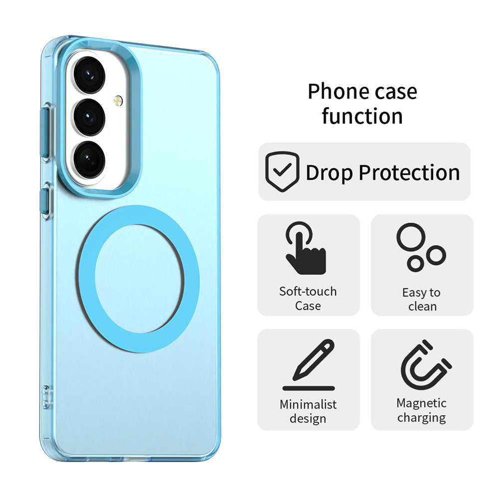 Custodia MagSafe per Samsung Galaxy S26 S942, Techsuit, CandyCase, Blu