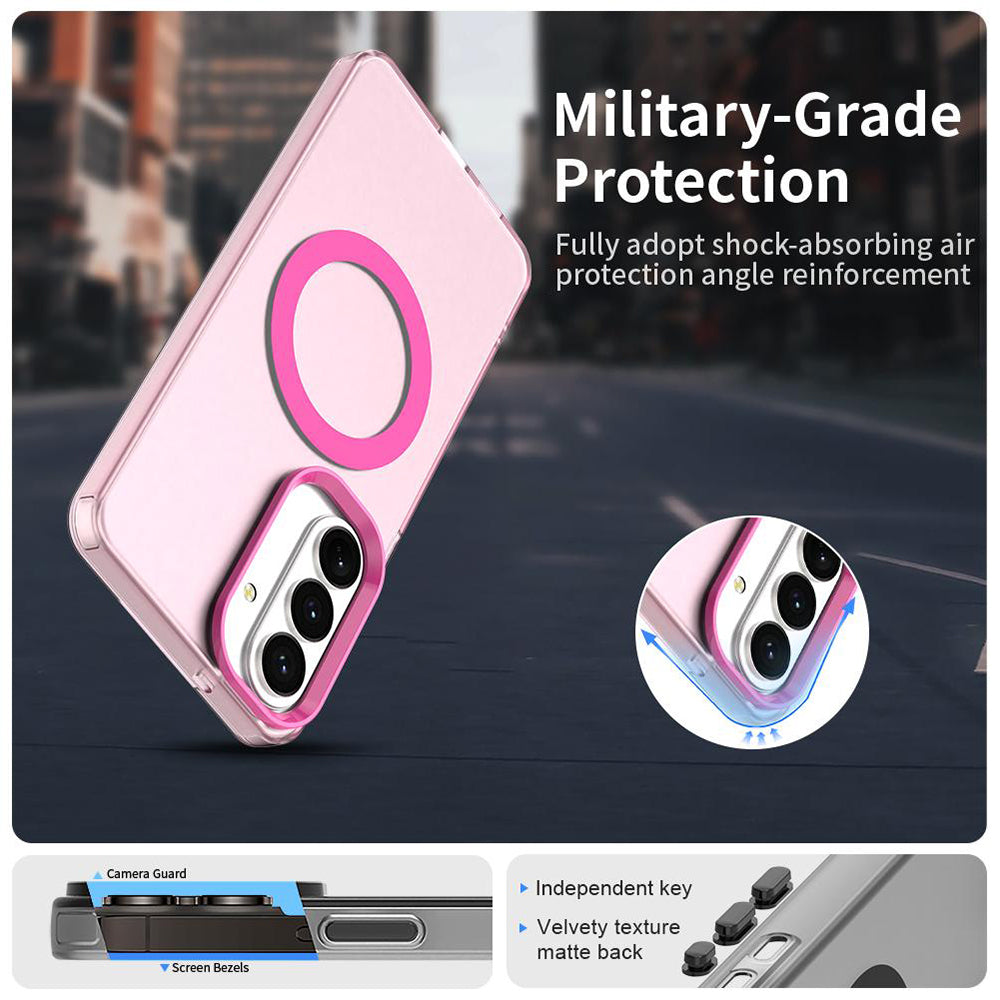 Custodia MagSafe per Samsung Galaxy S26 S942, Techsuit, CandyCase, Rosa