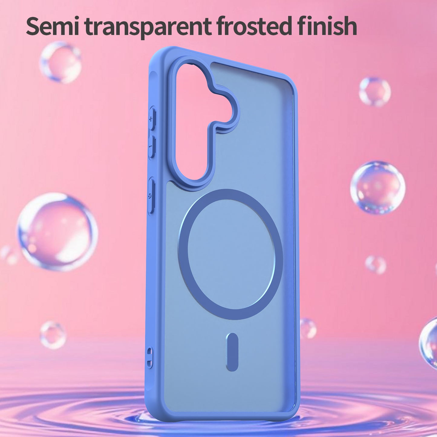 Custodia MagSafe per Samsung Galaxy S26 S942, Techsuit, HaloFrost II, Blu