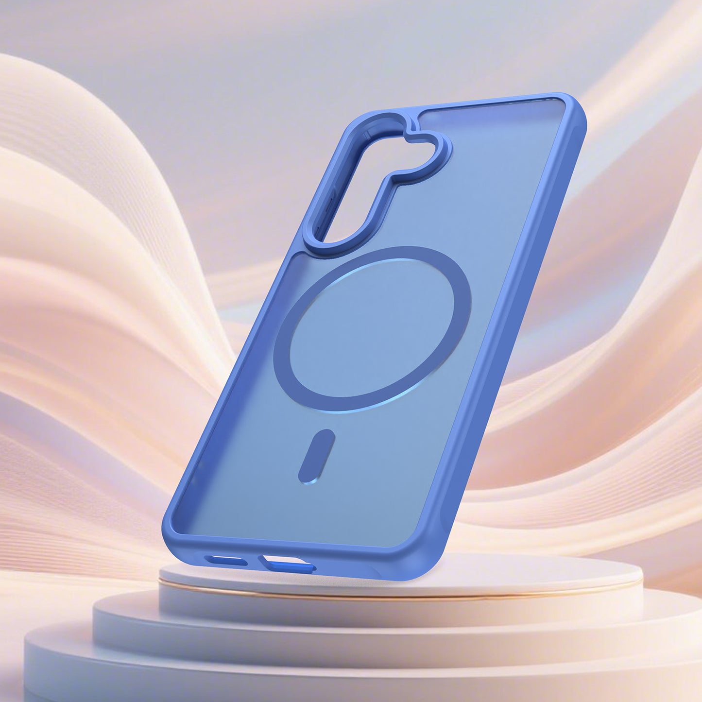 Custodia MagSafe per Samsung Galaxy S26 S942, Techsuit, HaloFrost II, Blu