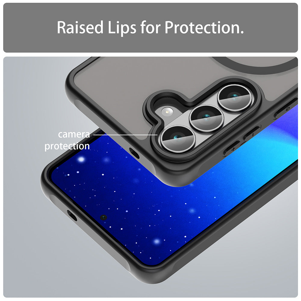 Custodia MagSafe per Samsung Galaxy S26 S942, Techsuit, HaloFrost II, Nera