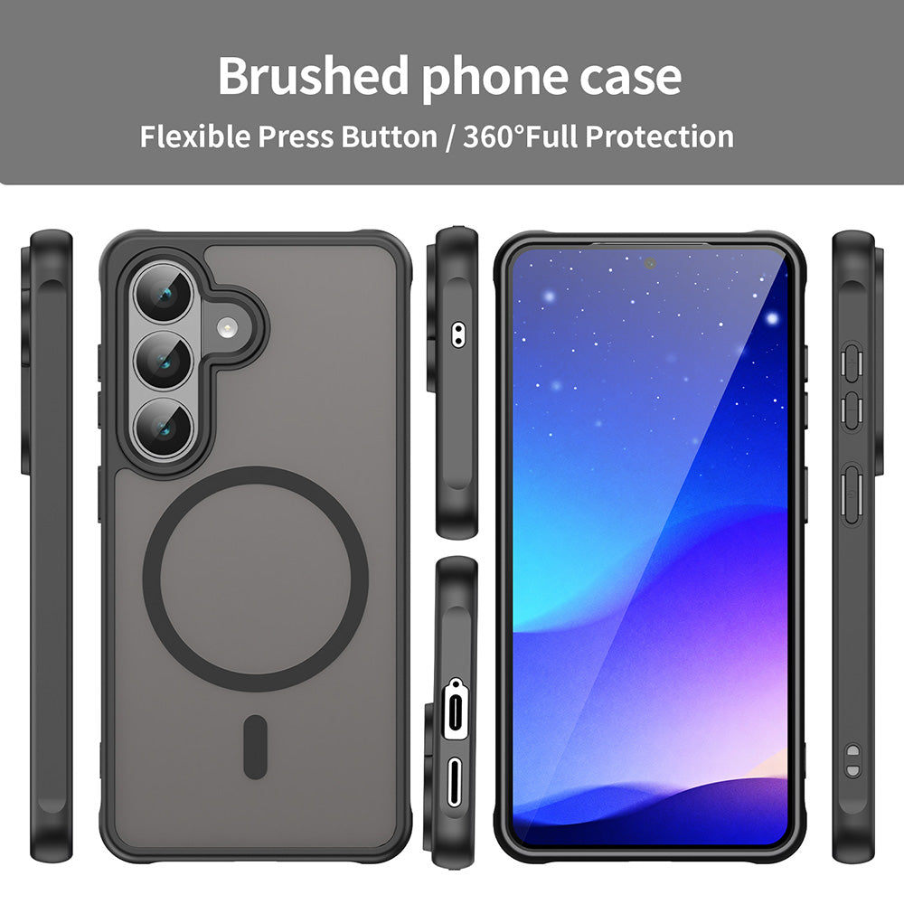 Custodia MagSafe per Samsung Galaxy S26 S942, Techsuit, HaloFrost II, Nera