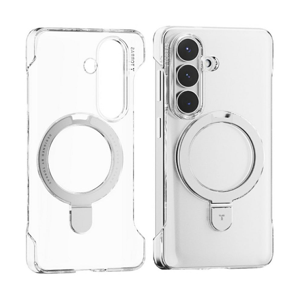 Custodia MagSafe per Samsung Galaxy S26 S942, Torras, Ostand Slim, Trasparente