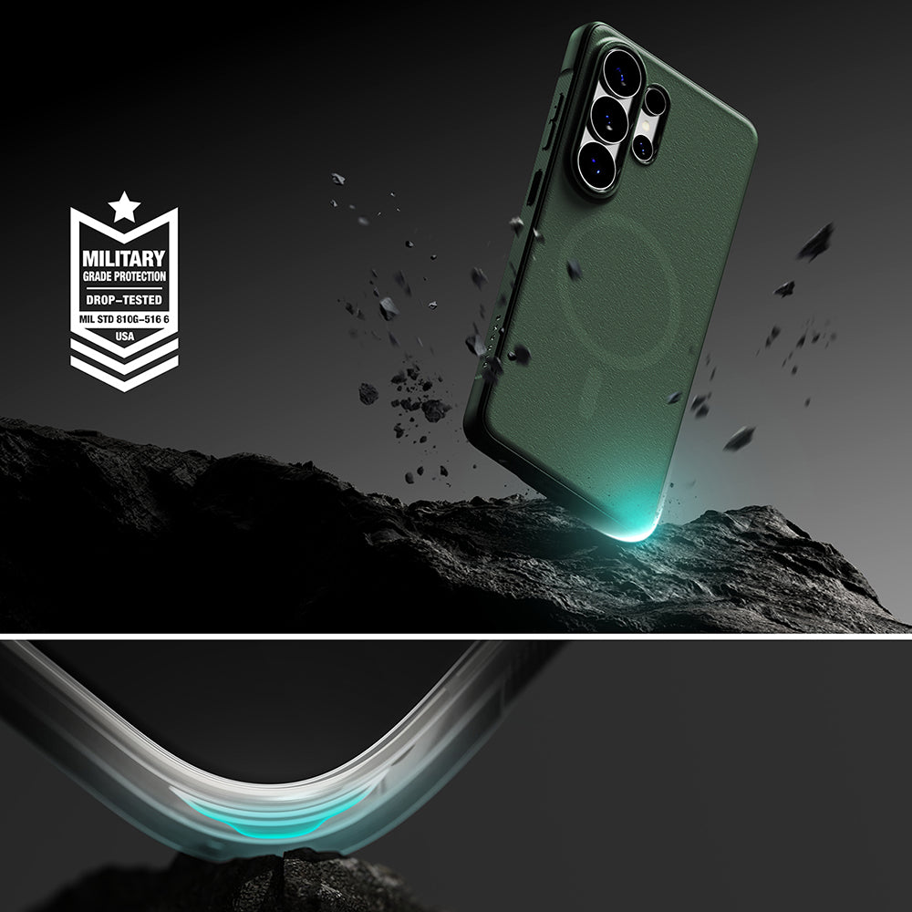 Étui MagSafe pour Samsung Galaxy S26 Ultra S948, Ringke, Onyx, Vert Foncé