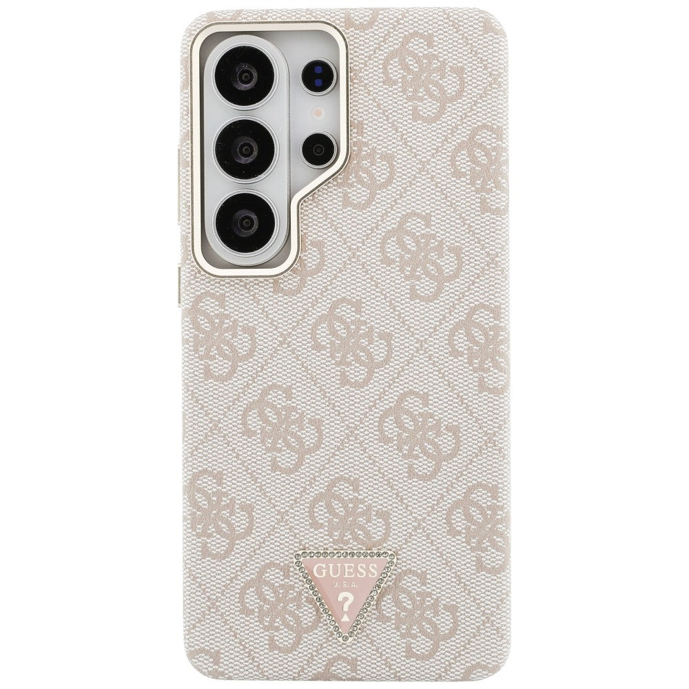 Custodia MagSafe per Samsung Galaxy S26 Ultra S948, Guess, logo triangolo 4G, Rosa