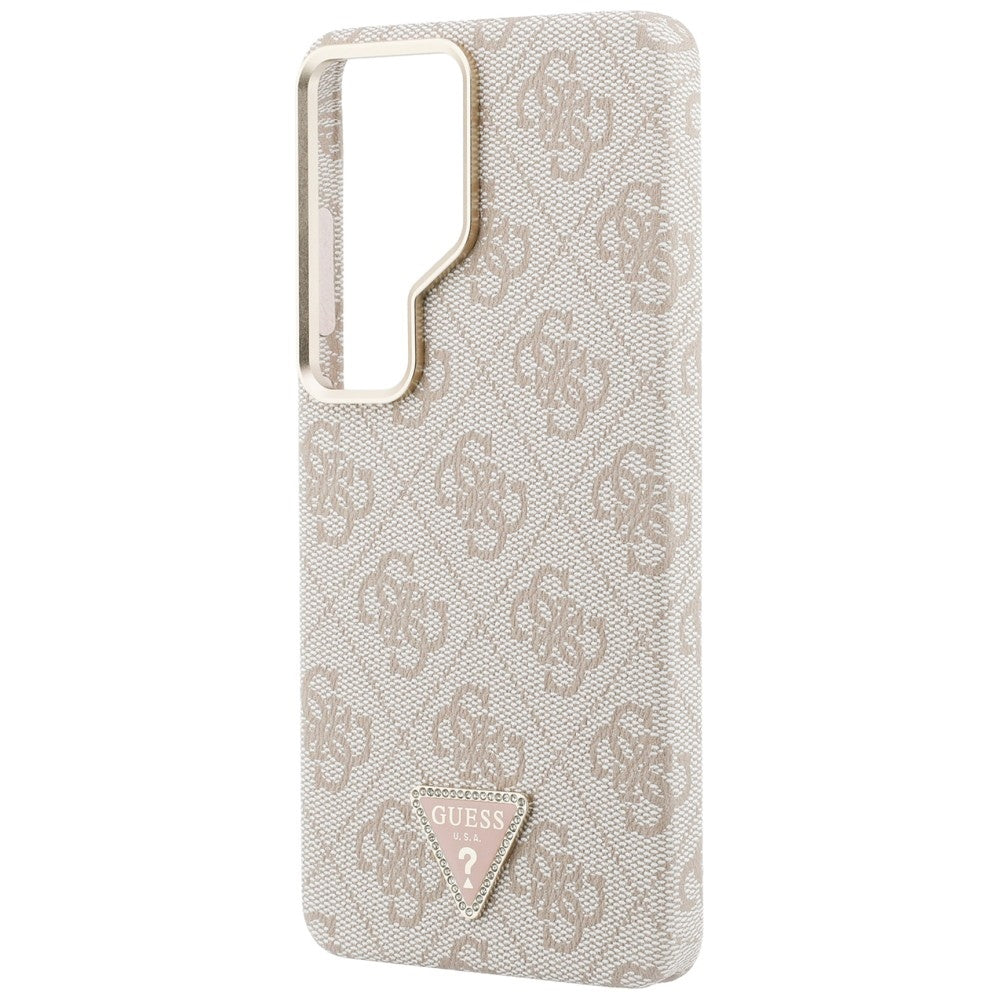 Custodia MagSafe per Samsung Galaxy S26 Ultra S948, Guess, logo triangolo 4G, Rosa