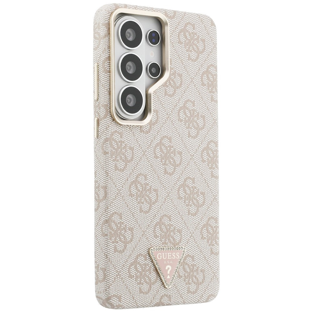 Custodia MagSafe per Samsung Galaxy S26 Ultra S948, Guess, logo triangolo 4G, Rosa