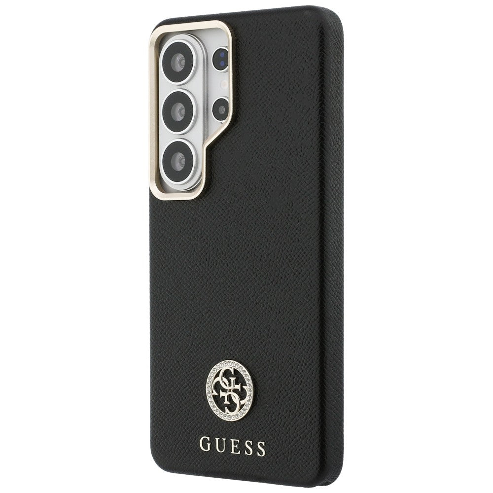 MagSafe Hülle für Samsung Galaxy S26 Ultra S948, Guess, Rhinestone Round Logo, Schwarz