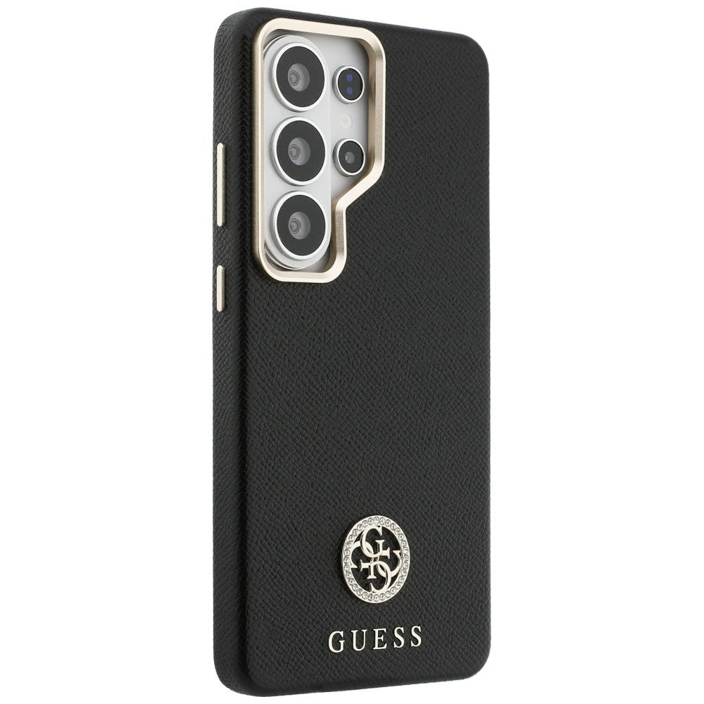 MagSafe Hülle für Samsung Galaxy S26 Ultra S948, Guess, Rhinestone Round Logo, Schwarz