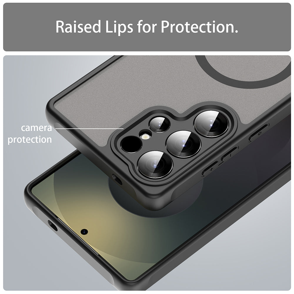 Custodia MagSafe per Samsung Galaxy S26 Ultra S948, Techsuit, HaloFrost II con ritagli individuali per la fotocamera, Nera