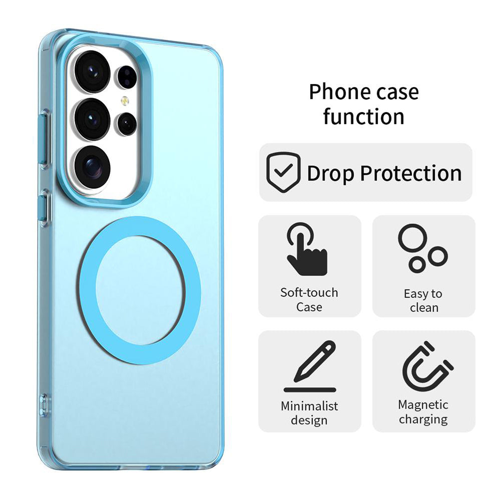 Custodia MagSafe per Samsung Galaxy S26 Ultra S948, Techsuit, CandyCase, Blu