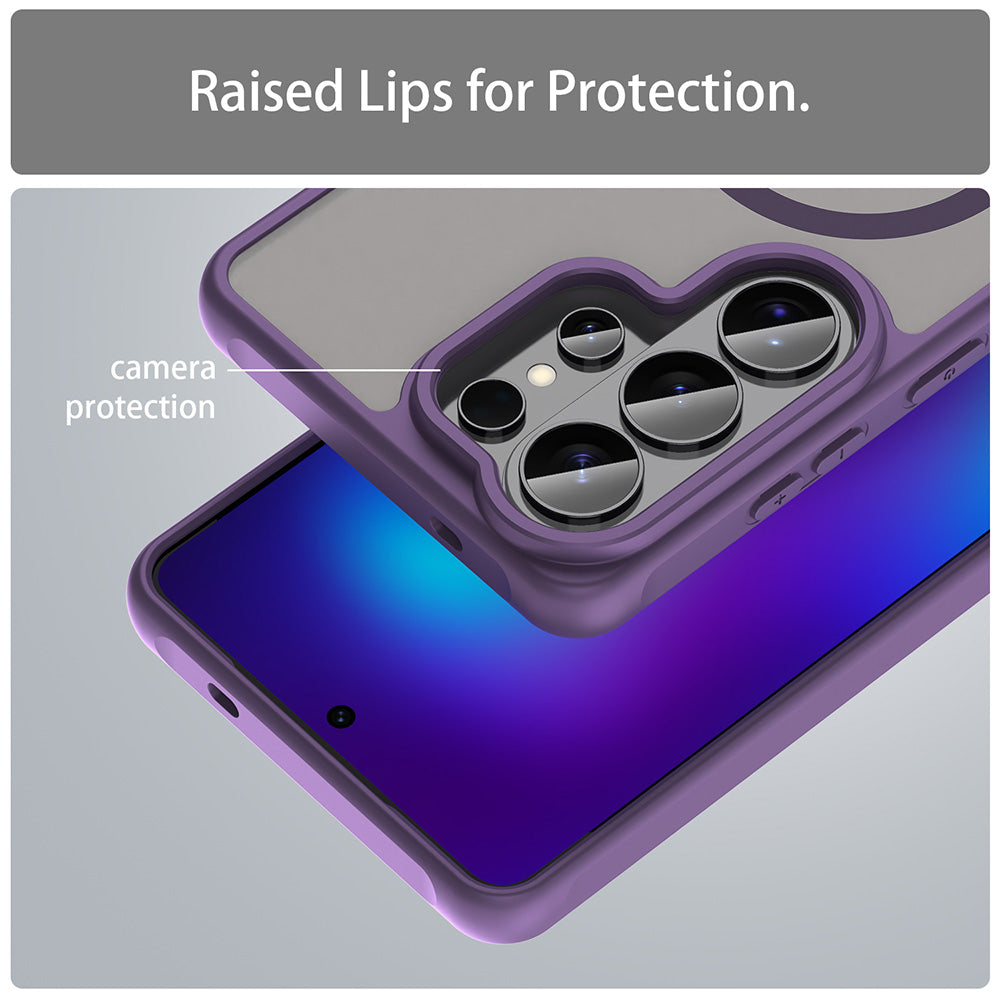 Custodia MagSafe per Samsung Galaxy S26 Ultra S948, Techsuit, HaloFrost II, Viola