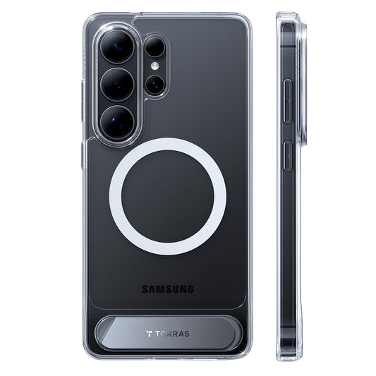 Custodia MagSafe per Samsung Galaxy S26 Ultra, Torras, Pstand, Trasparente