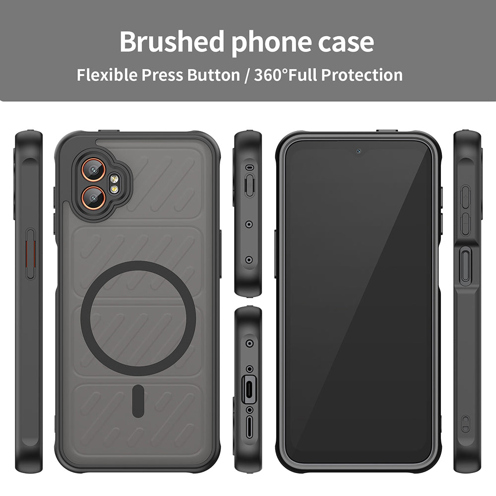 Custodia MagSafe per Samsung Galaxy XCover7 Pro, Techsuit, HaloFrost II, Nera