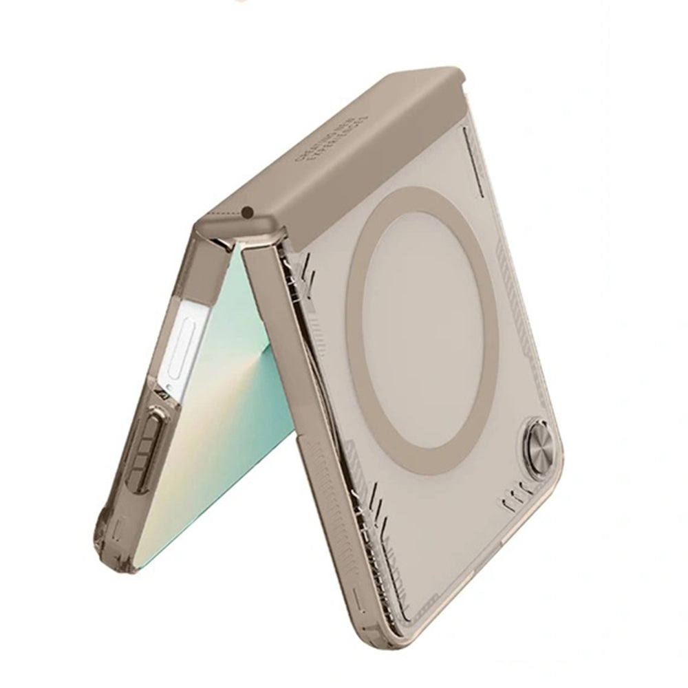 Custodia MagSafe per Samsung Galaxy Z Flip7 F766, Nillkin, Iceblade, Marrone