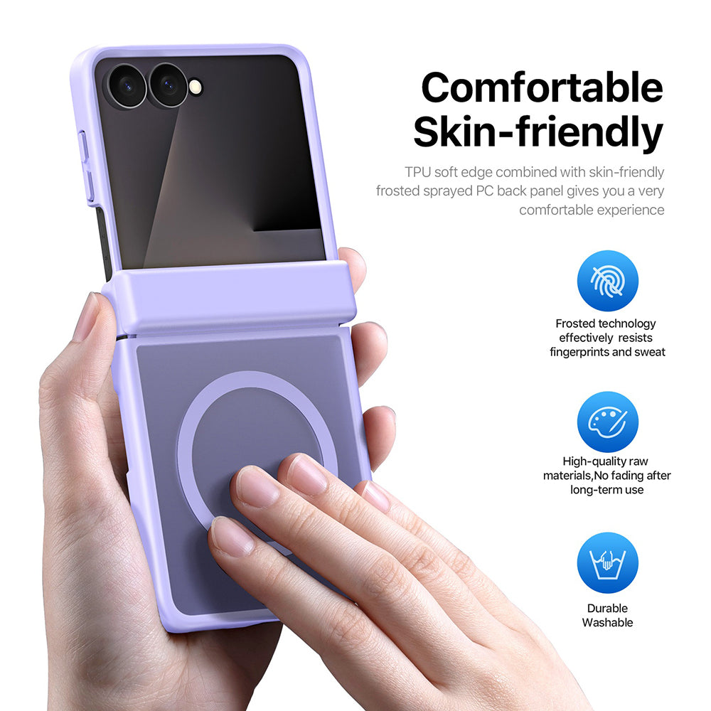 Custodia MagSafe per Samsung Galaxy Z Flip8 F776, DUX DUCIS, Yind, Viola Chiaro