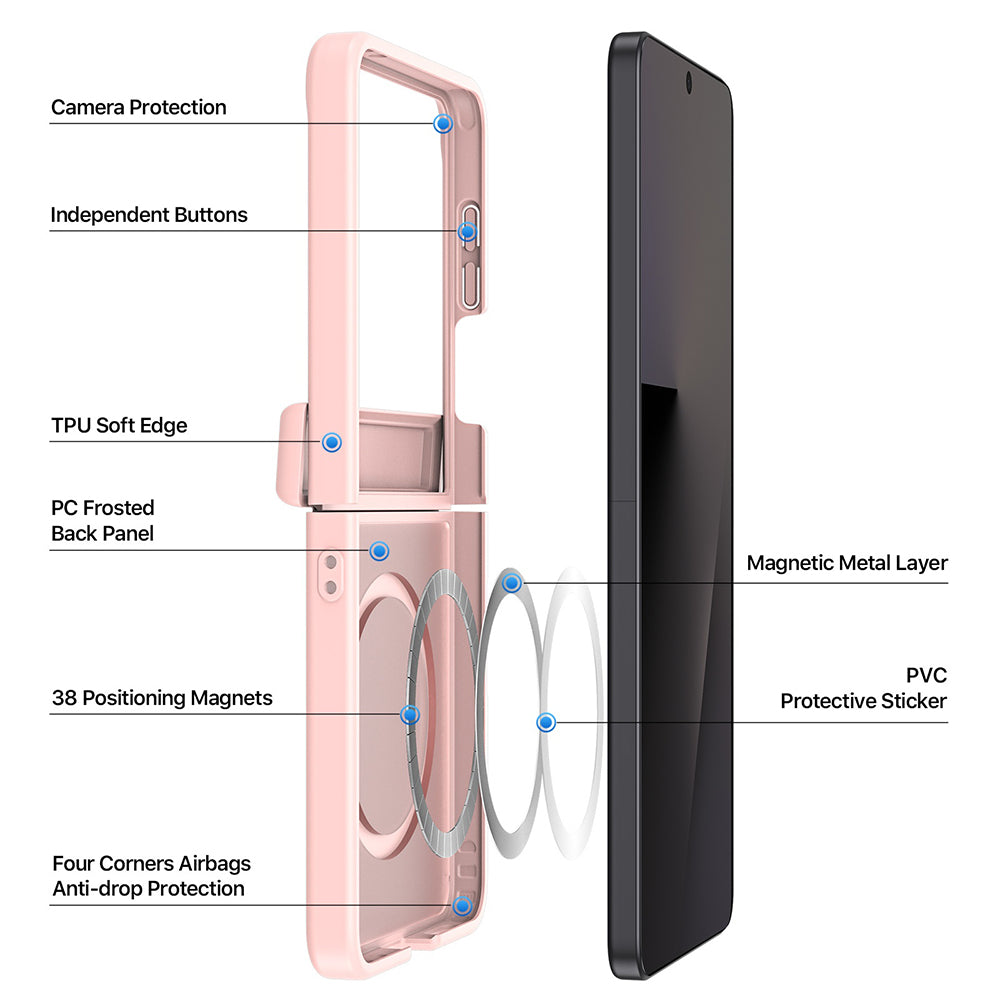 Custodia MagSafe per Samsung Galaxy Z Flip8 F776, DUX DUCIS, Yind, Viola Chiaro