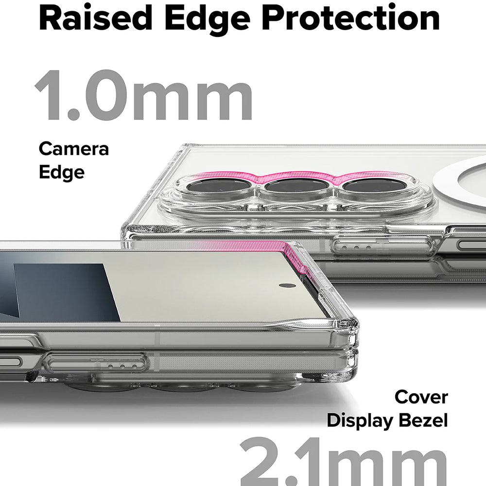 Custodia MagSafe per Samsung Galaxy Z Fold7 F966, Ringke, Fusion, Trasparente