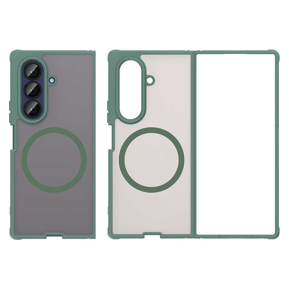 Coque MagSafe pour Samsung Galaxy Z Fold7 F966, Techsuit, HaloFrost II, Vert