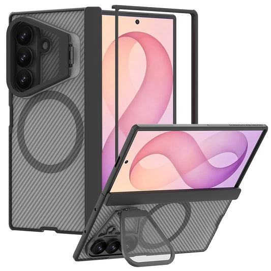 MagSafe Case for Samsung Galaxy Z Fold8 Ultra F976, Nillkin, CamShield Pro with Transparent Lens Cover, Transparent Black